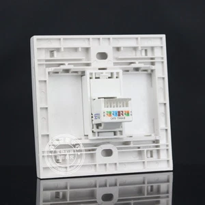 Wall Face Plate One Port Socket Network Ethernet LAN CAT6 Panel Faceplat RJ45 - Picture 1 of 4