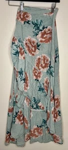 Ladies O'Neill maxi wrap skirt size 12 Floral Frills - Picture 1 of 5