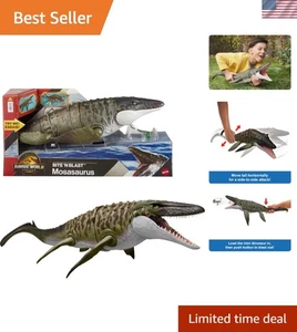 Mattel Rebirth Super Colossal Mosasaurus Actionfigur, Dinosaurier Spielzeug mit 2 A... - Bild 1 von 8