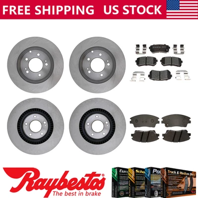 Se adapta a rotores de freno delanteros traseros y pastillas de freno de cerámica para Hyundai Tucson 2017 - Raybestos Foto 1 de 4