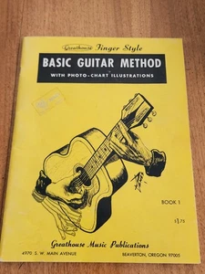 Vtg. Greathouse Finger Style Basic Guitar Method 1969 Music Book - Picture 1 of 4