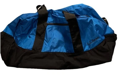 Bolsa de viagem LL Bean Adventure azul/preta academia de viagem durante a noite GGarge - Imagem 1 de 4