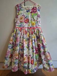 Monsoon Girls Flower floral Occasion Dress age 9 years - Picture 1 of 12