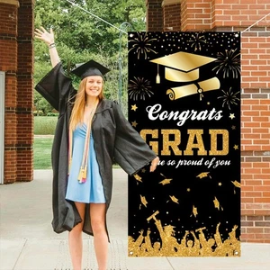 Congrats Grad Graduation Photography Backdrop  School Party Decor - Picture 1 of 7