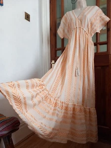 BNWT South Beach Jacquard Tiered Gypsy Maxi Dress Size 10 RRP $88 Boho Holiday - Picture 1 of 8
