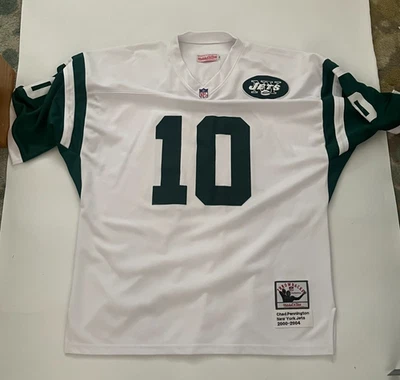 Auténtico Mitchell & Ness 54 Chad Pennington New York Jets blanco 2000-04 retroceso Foto 1 de 4