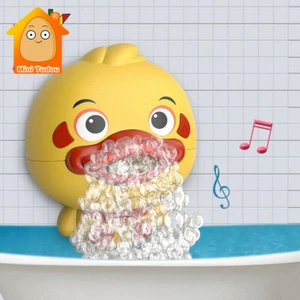 Baby Bath Toys Bubble Machine Duck Music Kids Bathtub Automatic Kids Blower Gift - Picture 1 of 10