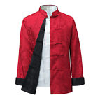 Men Traditional Chinese Tang Suit Jacket Coat Reversible Kung Fu Taichi Uniform