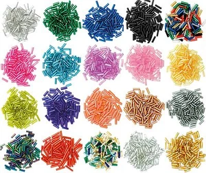 Craft Factory Glass Bugle Beads 6mm 9mm Twisted Sewing Knitting Beading Loom 8g - Picture 1 of 19