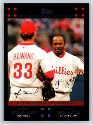 2007 Topps Classic Combo Aaron Rowand Jimmy Rollins Philadelphia Phillies #658 - Image 1 of 2