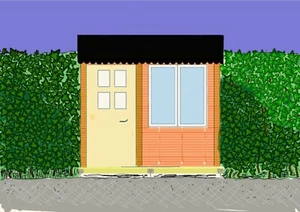 Matura Arbeit Gartenhaus (Fichte und Douglasie), 250/200 cm Grundfläche - Bild 1 von 17