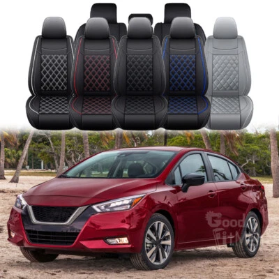 Juego completo de funda de asiento delantera trasera 2/5 para coche Nissan Versa protector de cojín de lujo Foto 1 de 4