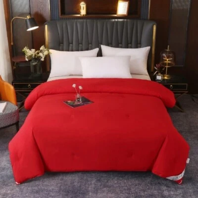 Edredón de seda Mulberry de lujo tamaño queen edredón manta gruesa de invierno Foto 1 de 4