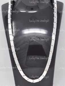 999 FINE silver Handmade Baht Box Chain Necklace Approx 150.00 Grams 24 inch - Picture 1 of 4