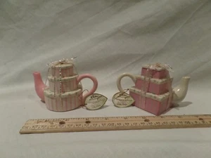 KHIEN CERAMIC MINI TEA POTS - STACKED PACKAGES-LOT OF 2 - Picture 1 of 8