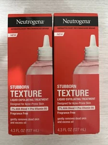 2 Neutrogena Stubborn Texture Liquid Exfoliating Treatment for Acne-Prone Skin - Picture 1 of 2