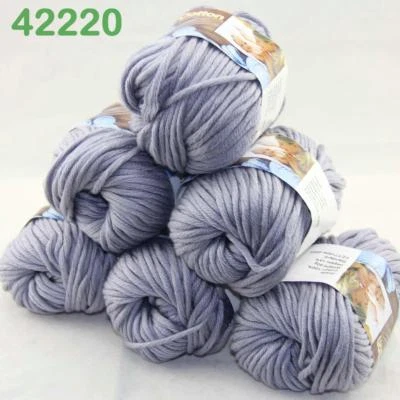 Sale New 6 SkeinsX50gr Soft 100% Cotton Chunky Super Bulky Hand Knitting Yarn 20 - Image 1 of 4