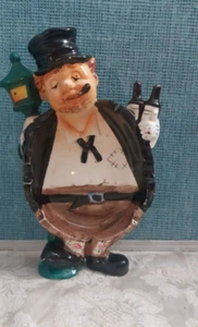 Vintage Hobo Ashtray Ceramic Hand Painted Glazed 4 Slots 1960's Leprechaun - Picture 1 of 14