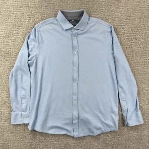 Vineyard Vines Shirt Large Blue Button Up Slim Fit 100% Cotton Long Sleeve Mens - Picture 1 of 13