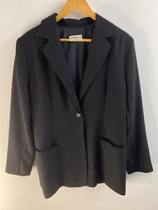 Millers Blazer Jacket Womens Size 12 Black Button Long Sleeve Lapel Pocket Lined - Picture 1 of 12