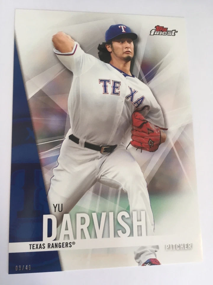 2017 Topps Finest Jumbo 5x7 Yu Darvish Rangers 72 #’d 06/49 - Image 1 of 1