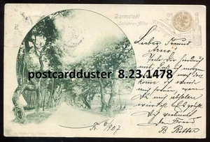 BRD Darmstadt AK 1907 Scheppe Allee Dr. Fischers Essig Werbung - Bild 1 von 2