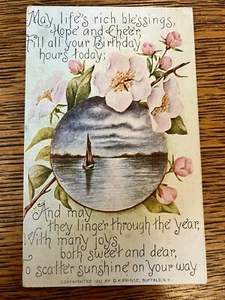 G.K. Prinz Botschaft Karte Geburtstag Grüße 1911 - Bild 1 von 4