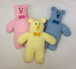 KNITTING PATTERN - Baby’s First Teddy’s Bear 24 cms Baby Soft Plush Toy - Picture 1 of 1