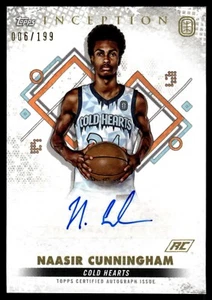 2023 TOPPS INCEPTION OVERTIME CARD NAASIR CUNNINGHAM RC AUTO /199 - Picture 1 of 2