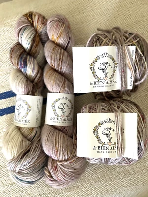 La Bien Aimee Merino DK 4 Skein lot Lot / 100% Merino Wool DISC Colors  1000+ yd - Image 1 of 4