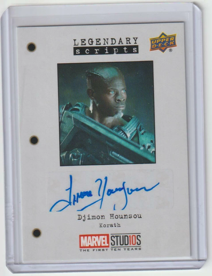 MARVEL STUDIOS FIRST TEN YEARS AUTOGRAPH AUTO CARD LS-DH DJIMON HOUNSOU SIGNED - Image 1 of 1