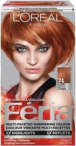 L'OREAL Paris FERIA #74 Deep Copper Blonde Hair Color Dye 3x Highlights NEW - Picture 1 of 3