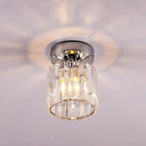Plafoniera in Cristallo Attacco E27 Design Elegante per Soggiorno e Camera Letto - Foto 1 di 20
