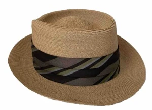 VTG Jacob Reed's Sons Straw Boater Hat M 7 1/8 Vintage Fashion USA Made - Picture 1 of 9