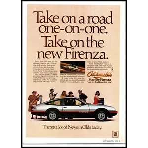1978 Oldsmobile Starfire Firenza Vintage Print Ad 70s Hatchback Wall Art Photo - Picture 1 of 1