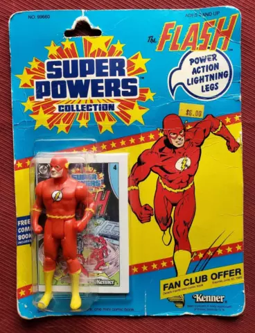 Vintage 1984 Kenner SUPER POWERS The Flash Action Figure, New, 3.75 Inch Cover