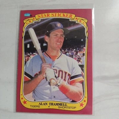 1986 Fleer Star Stickers Alan Trammell #121 Detroit Tigers Baseball ⚾️ - Image 1 of 4