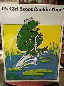 1981 Girl Scout Cookie Poster It's Girl Scout Cookie Time 17 X 13 by Blurry-LU - Picture 1 of 4