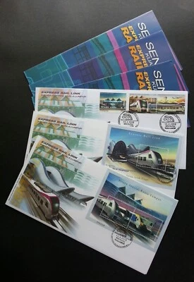 [SJ] Malaysia Express Rail Link 2002 Transport Train Locomotive Railway (FDC set - Image 1 of 4