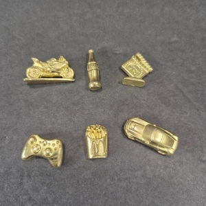 Monopoly Empire 2013 Gold Tokens (6) Replacement Parts Pieces - Picture 1 of 3