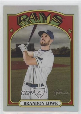 2021 Topps Heritage Chrome Refractor /572 Brandon Lowe #241 - Image 1 of 2