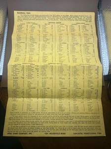 1974 APBA ORIGINAL & XB ROSTER SHEETS + Herb Washington Pinch Runner Rules Chart - Picture 1 of 3