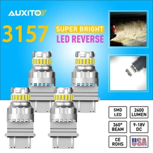 4x AUXITO 3157 3156 LED Luz de reversa de respaldo Bombillas de señal de freno extremadamente brillantes - Imagen 1 de 12