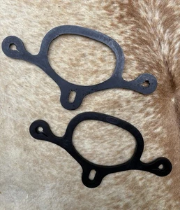 Pair Adult L/XL Size Black Rubber Spur Tiedowns for Western Spurs FREE Shipping - Picture 1 of 3