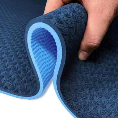 1/3 in Exercise Yoga Mats 8mm TPE Non-Slip Extra Thick High-Density Eco Friendly - Image 1 of 4