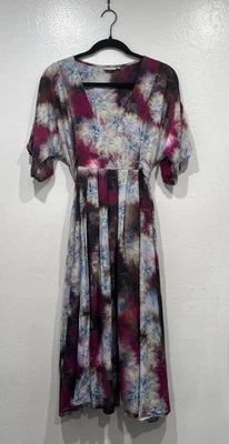 Платье The Odells Tie Dye Monroe Tie Artificial Wrap размер средний Anthropologie ЧИТАЙТЕ - Изображение 1 из 4