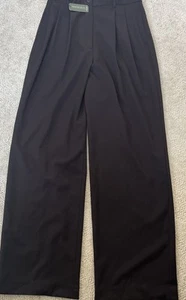NWT Eddie Bauer Size 12 Black Classic Fit Dress Pants Pleated Wash Dry Wear Work - Picture 1 of 8