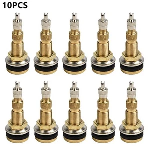 10*Tractor Air-Liquid Water Tubeless Tire Valve Stems Wheel Rim,TR618A Brass - Picture 1 of 17