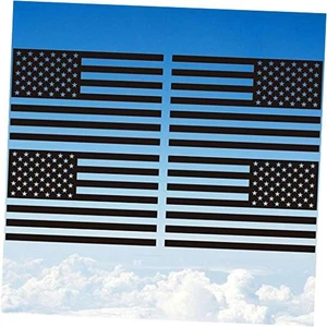 2 paires d'autocollants drapeau américain noir discret découpé découpé 3" x 5" tactique 4 pièces - Photo 1 sur 8