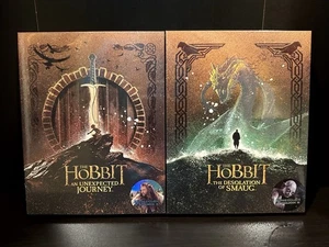 The Hobbit Unexpected Journey + Desolation Of Smaug Blufans Steelbook Full Slip - Picture 1 of 3
